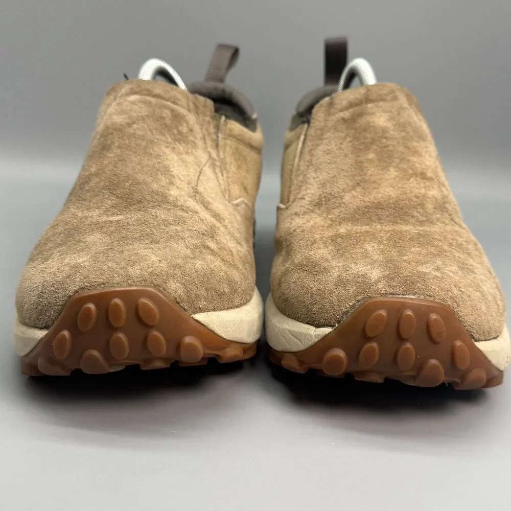 Merrell Jungle Moc Men's 10 Dusty Olive Tan Suede Slip-On Outdoor Hiking Shoes